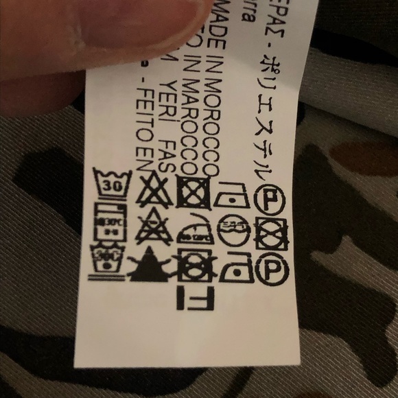 ZARA camouflage floral print long sleeve pullover top hem band oversized XS - Picture 11 of 12